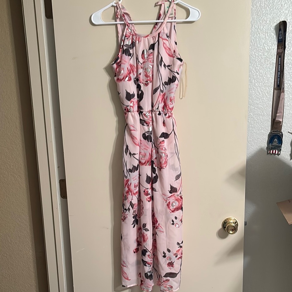 Lily Bleu Pink Maxi Sundress with Spaghetti Straps